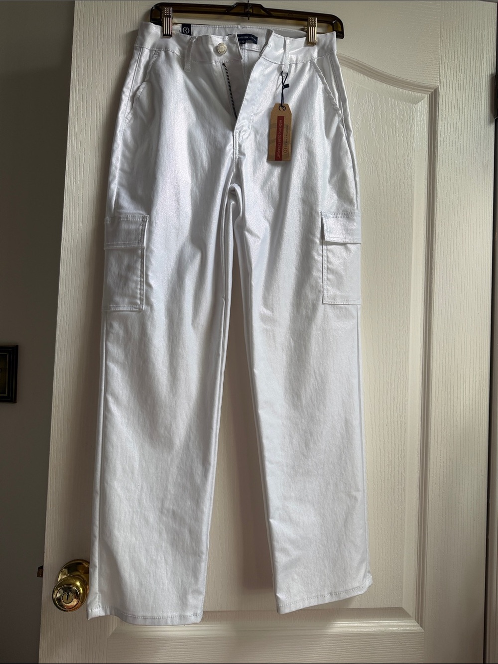 White Cargo Pants with Utility Pockets